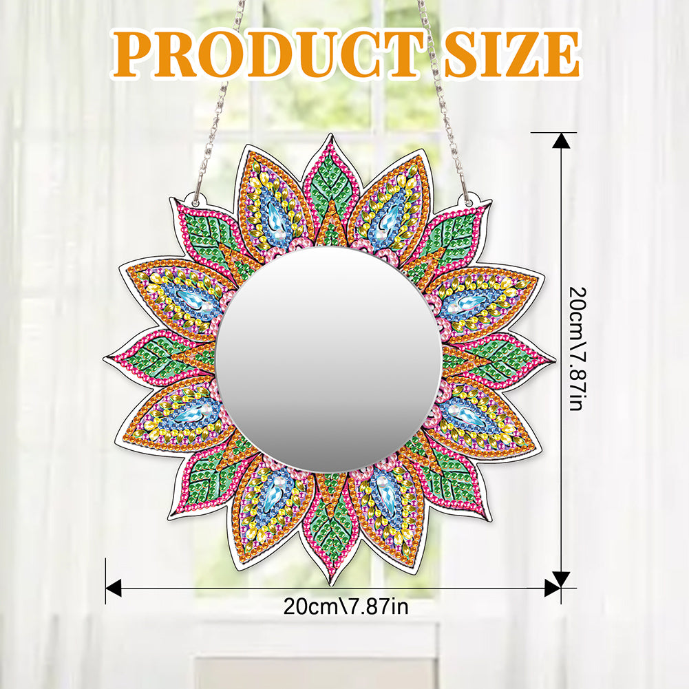 DIY Compact Mirror Art Craft Set Hanging Pocket Mirror Flower for