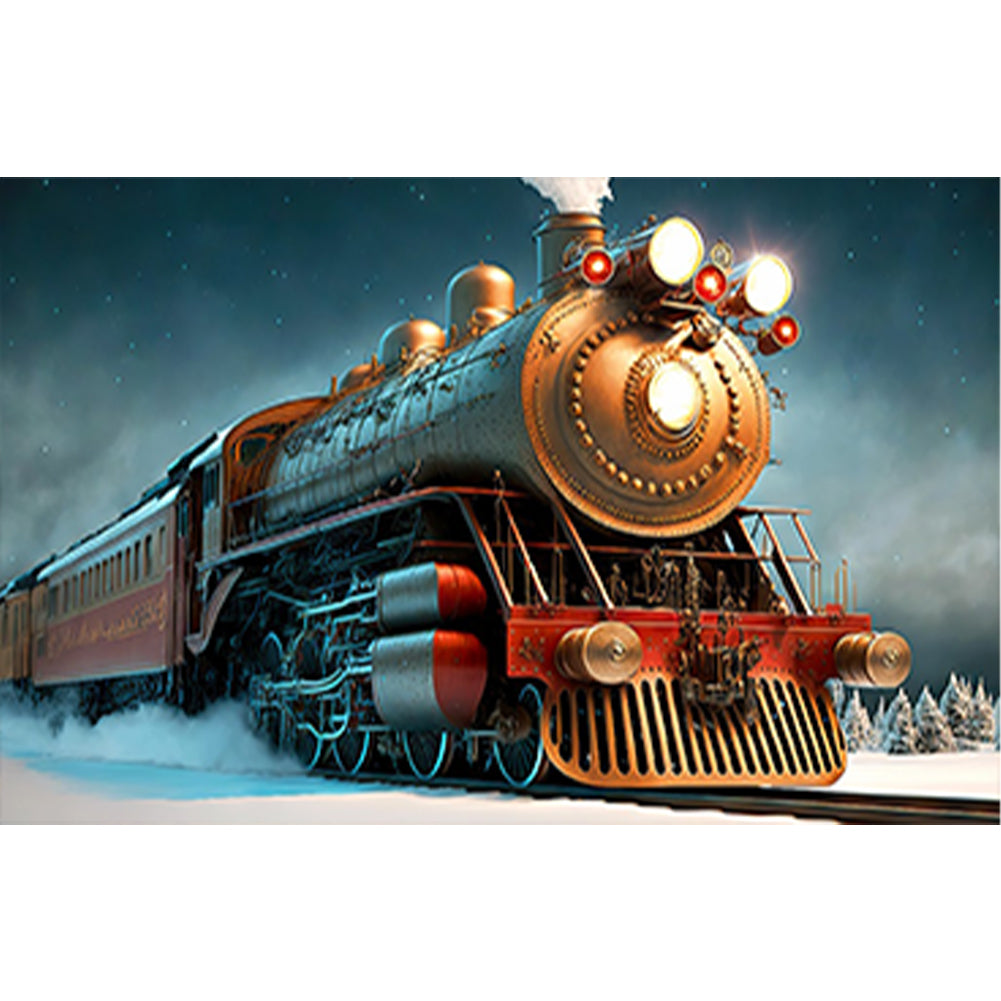 Large Mural Wall Art - Polar Express Fall Winter Steam Locomotive 150* –  everydayecrafts