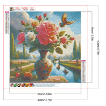 Load image into Gallery viewer, Vase Bouquet 40*40CM (canvas) Full Round Drill Diamond Painting
