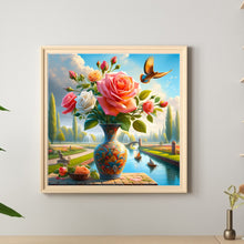 Load image into Gallery viewer, Vase Bouquet 40*40CM (canvas) Full Round Drill Diamond Painting
