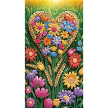 Load image into Gallery viewer, Love Flowers 40*70CM (canvas) Special Shaped Drill Diamond Painting
