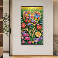 Load image into Gallery viewer, Love Flowers 40*70CM (canvas) Special Shaped Drill Diamond Painting
