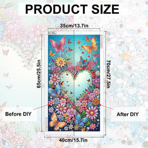 Love Flowers 40*70CM (canvas) Special Shaped Drill Diamond Painting