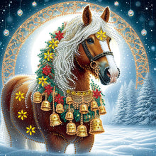 Load image into Gallery viewer, Christmas Horse 40*40CM (canvas) Special Shaped Drill Diamond Painting
