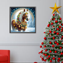 Load image into Gallery viewer, Christmas Horse 40*40CM (canvas) Special Shaped Drill Diamond Painting
