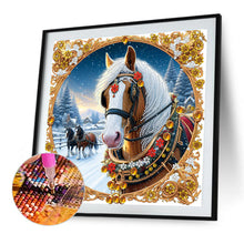 Load image into Gallery viewer, Christmas Horse 40*40CM (canvas) Special Shaped Drill Diamond Painting
