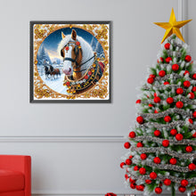 Load image into Gallery viewer, Christmas Horse 40*40CM (canvas) Special Shaped Drill Diamond Painting
