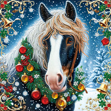 Load image into Gallery viewer, Christmas Horse 40*40CM (canvas) Special Shaped Drill Diamond Painting
