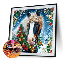 Load image into Gallery viewer, Christmas Horse 40*40CM (canvas) Special Shaped Drill Diamond Painting
