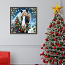 Load image into Gallery viewer, Christmas Horse 40*40CM (canvas) Special Shaped Drill Diamond Painting
