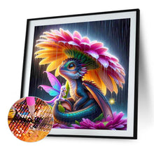 Load image into Gallery viewer, The Little Dragon And The Elf Under The Flower Umbrella 40*40CM (canvas) Full Round Drill Diamond Painting
