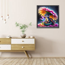 Load image into Gallery viewer, The Little Dragon And The Elf Under The Flower Umbrella 40*40CM (canvas) Full Round Drill Diamond Painting
