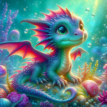 Load image into Gallery viewer, Colorful Little Dragon Underwater 40*40CM (canvas) Full Round Drill Diamond Painting
