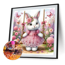 Load image into Gallery viewer, Rabbit On The Swing 30*30CM (canvas) Full AB Round Drill Diamond Painting
