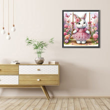 Load image into Gallery viewer, Rabbit On The Swing 30*30CM (canvas) Full AB Round Drill Diamond Painting
