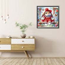 Load image into Gallery viewer, Rabbit On The Swing 30*30CM (canvas) Full AB Round Drill Diamond Painting
