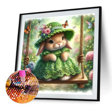 Load image into Gallery viewer, Rabbit On The Swing 30*30CM (canvas) Full AB Round Drill Diamond Painting
