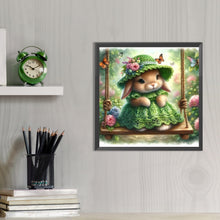 Load image into Gallery viewer, Rabbit On The Swing 30*30CM (canvas) Full AB Round Drill Diamond Painting
