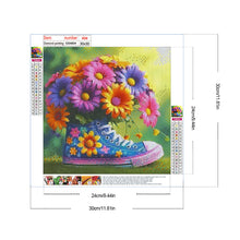 Load image into Gallery viewer, Daisy Bouquet Shoes 30*30CM (canvas) Full Round Drill Diamond Painting
