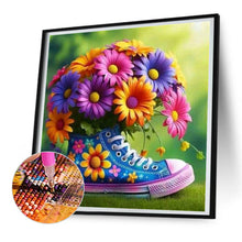 Load image into Gallery viewer, Daisy Bouquet Shoes 30*30CM (canvas) Full Round Drill Diamond Painting
