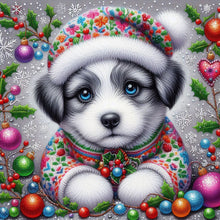 Load image into Gallery viewer, Christmas Dog 40*40CM (canvas) Full Round Drill Diamond Painting
