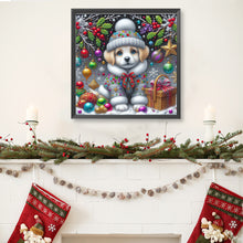 Load image into Gallery viewer, Christmas Dog 40*40CM (canvas) Full Round Drill Diamond Painting
