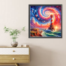 Load image into Gallery viewer, Seaside Lighthouse 50*50CM (canvas) Full Round Drill Diamond Painting
