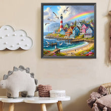 Load image into Gallery viewer, Seaside Town 50*50CM (canvas) Full Round Drill Diamond Painting
