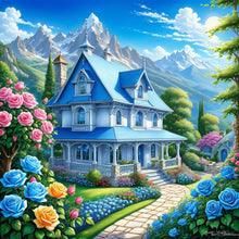 Load image into Gallery viewer, Rose Blue Villa 40*40CM (canvas) Full Round Drill Diamond Painting
