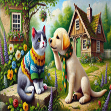 Load image into Gallery viewer, Cats And Dogs 45*75CM (canvas) Full AB Round Drill Diamond Painting
