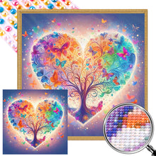 Load image into Gallery viewer, Butterfly Love Tree 40*40CM (canvas) Full AB Round Drill Diamond Painting
