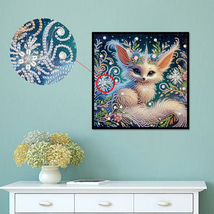 Fox 30*30CM (canvas) Special Shaped Drill Diamond Painting