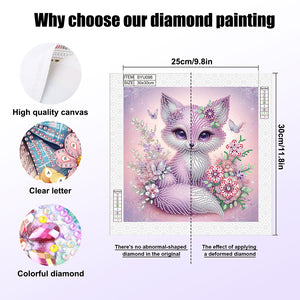 Fox 30*30CM (canvas) Special Shaped Drill Diamond Painting