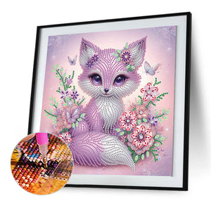 Fox 30*30CM (canvas) Special Shaped Drill Diamond Painting