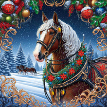 Load image into Gallery viewer, Christmas Horse 40*40CM (canvas) Special Shaped Drill Diamond Painting
