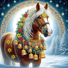 Load image into Gallery viewer, Christmas Horse 40*40CM (canvas) Special Shaped Drill Diamond Painting
