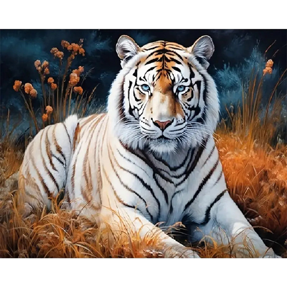 Tiger 50*40CM (canvas) Full Round Drill Diamond Painting