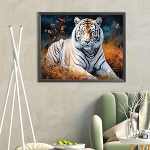 Tiger 50*40CM (canvas) Full Round Drill Diamond Painting