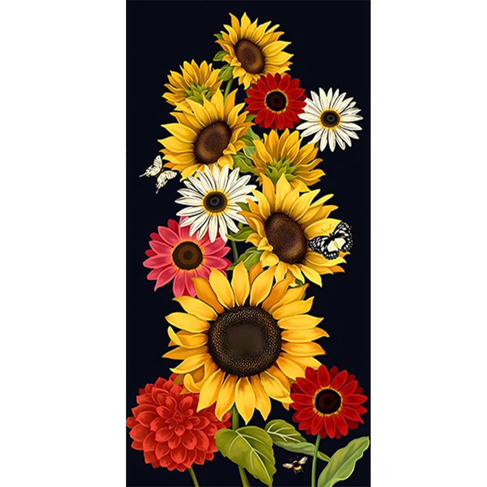 Sunflower 30*60CM (canvas) Full Round Drill Diamond Painting