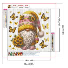 Load image into Gallery viewer, Sunflower Gnome 30*30CM (canvas) Full Round Drill Diamond Painting
