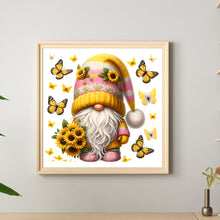 Load image into Gallery viewer, Sunflower Gnome 30*30CM (canvas) Full Round Drill Diamond Painting
