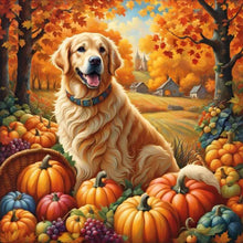 Load image into Gallery viewer, Autumn Dogs 40*40CM (canvas) Full Round Drill Diamond Painting
