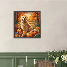 Load image into Gallery viewer, Autumn Dogs 40*40CM (canvas) Full Round Drill Diamond Painting
