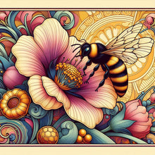 Load image into Gallery viewer, Flowers And Honey Bees 30*30CM (canvas) Full Round Drill Diamond Painting
