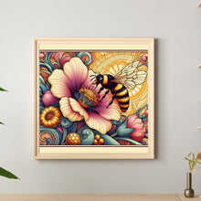 Load image into Gallery viewer, Flowers And Honey Bees 30*30CM (canvas) Full Round Drill Diamond Painting
