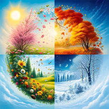 Load image into Gallery viewer, Four Seasons Scenery 40*40CM (canvas) Full Round Drill Diamond Painting
