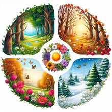 Load image into Gallery viewer, Four Seasons Scenery 40*40CM (canvas) Full Round Drill Diamond Painting
