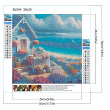 Load image into Gallery viewer, Seaside Sailboat Villa 30*30CM (canvas) Full Round Drill Diamond Painting
