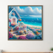 Load image into Gallery viewer, Seaside Sailboat Villa 30*30CM (canvas) Full Round Drill Diamond Painting
