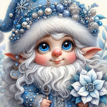 Load image into Gallery viewer, Christmas White-Haired Elf 30*30CM (canvas) Full Round Drill Diamond Painting
